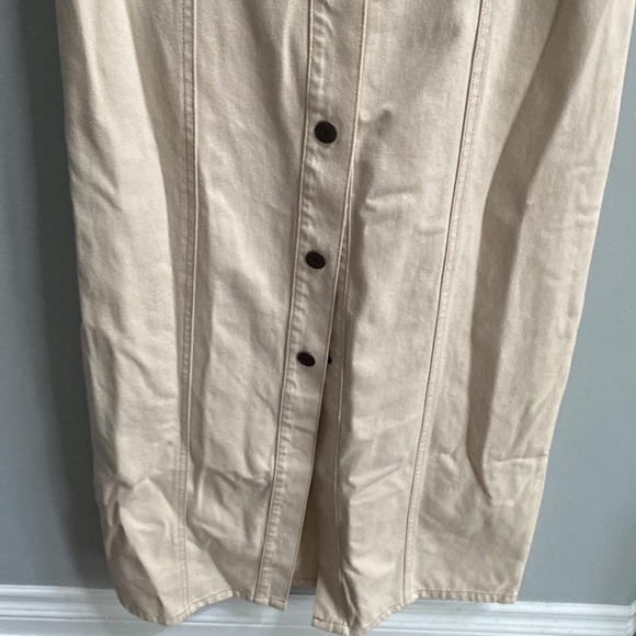 House of Harlow 1960 Women's Cream Maxi Denim Dress Size XS - Picture 6 of 9